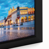 Extra large framed canvas of a textured Prague scenery in black with colorful art accents, ideal for living room decor.