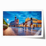 Rolled print of Prague scenery with pastel shades on canvas, ideal for art wall dining room.