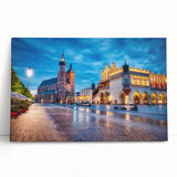Black and white photo of Prague skyline on large stretched canvas, suitable for kitchen wall art.