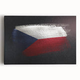 Black and white photograph of a European cityscape on stretched canvas, ideal for kitchen wall art.