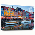 Acrylic print of a European Denmark scenery in muted earth tones, ideal for dining room decor.