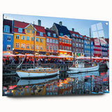 Acrylic print of a European Denmark scenery in muted earth tones, ideal for dining room decor.