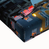 Black and white landscape art painting of a European scenery on large stretched canvas, ideal for bedroom wall decor.