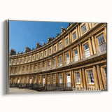 Framed canvas of a vibrant, colorful English landscape in Bath, ideal for a living room or study.