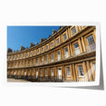 Rolled print of Bath, England, with floral accents in soft pastel colors, suited for dining room or bathroom decor.