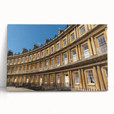 Black and white photo of Bath, England on large stretched canvas, ideal for kitchen wall art.