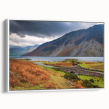 Vintage poster art of Cumbria, England, with colorful scenery on extra large framed canvas, ideal for living room decor.