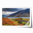 Extra large rolled print of a Cumbrian landscape with lush greenery and floral elements, ideal for art wall dining room.