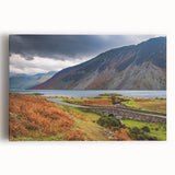 Black and white photograph of Cumbria, England on stretched canvas, ideal for kitchen wall art or bedroom.