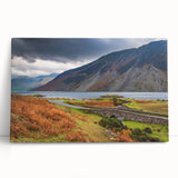 Black and white photograph of Cumbria landscape on large stretched canvas, suitable as kitchen wall art.
