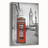 Landscape art painting of London with vibrant colors on a framed canvas, ideal for living room decor.