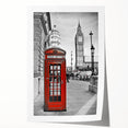 Extra large rolled print of a London scenery with vibrant floral art.