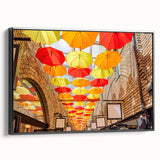 Black and white framed canvas of a vintage Piccadilly, England landscape, ideal for bedroom wall art.