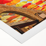 Art Deco poster of Piccadilly, England, in muted grays and blues on rolled canvas, suitable for dining room wall art.