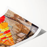 Extra large wall art featuring line art flowers on rolled print, set in muted earth tones, ideal for large living room decor.