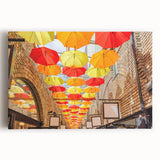 Black and white stretched canvas of Piccadilly, England scene, suitable as kitchen wall art or bedroom decor.