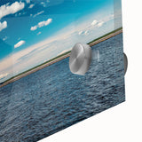 Large abstract wall art depicting a European Estonian landscape on acrylic glass, ideal for dining room ambiance.