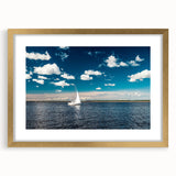 Abstract art print of a European Estonian landscape in muted earth tones on a framed canvas, suitable for dining room decor.