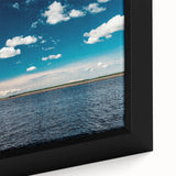 Extra large framed canvas featuring a textured depiction of a European scenery in Estonia.