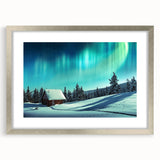 Extra large abstract art print of a textured European landscape in muted earth tones, framed in silver.