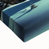 Black and white landscape art painting of a serene Finnish scenery on large stretched canvas, suitable for bedroom decor.