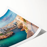 Extra large wall art featuring line art flowers in subtle colors on a rolled canvas, ideal for large living room decor.