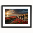 Abstract art print of Normandy scenery in vibrant colors on a textured, extra large canvas, ideal for living room decor.
