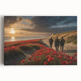 Black and white photograph of Normandy landscape on stretched canvas, suitable as kitchen wall art or for bedroom ambiance.