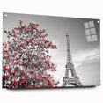Acrylic print of Paris street scene in muted earth tones, suitable for bedroom or dining room decor.