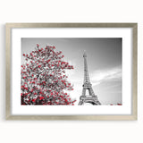 Extra large framed abstract art print of a textured Paris scenery in muted earth tones, ideal for living room decor.