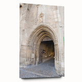 Large abstract wall art of Provence scenery in muted earth tones on acrylic glass, ideal for bedroom or dining room decor.