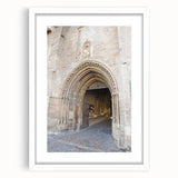 Textured art depicting a serene Provence landscape in muted earth tones, framed with a white mat, ideal for bedroom art.