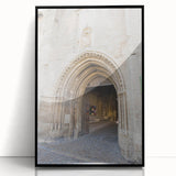 Large abstract wall art depicting a serene Provence landscape in muted earth tones on a black framed acrylic.