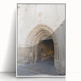 Mid-century modernist art depicting Provence, France scenery in subtle earth tones on a framed acrylic.