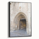 Black and white landscape art painting of Provence, France, on framed canvas, suitable for bedroom wall decor.