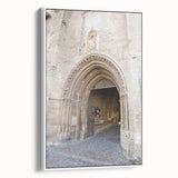 Vintage poster art of a Provence scenery on framed canvas, featuring vibrant colors, ideal for living room decor.