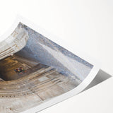 Extra large rolled print featuring line art flowers in muted earth tones, ideal for large living room wall decor.