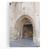 Black and white stretched canvas of Provence scenery, ideal for kitchen wall art or bedroom ambiance.