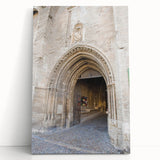 Large black and white canvas print of a Provencal landscape, ideal for kitchen wall art.