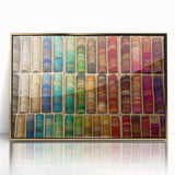 Art Deco poster depicting a serene South France scenery in soft pastel colors on a framed acrylic.