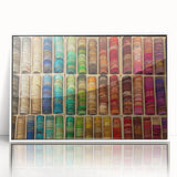 Mid-century modernist art of a South France scenery in muted earth tones on a framed acrylic, ideal for nursery wall art.