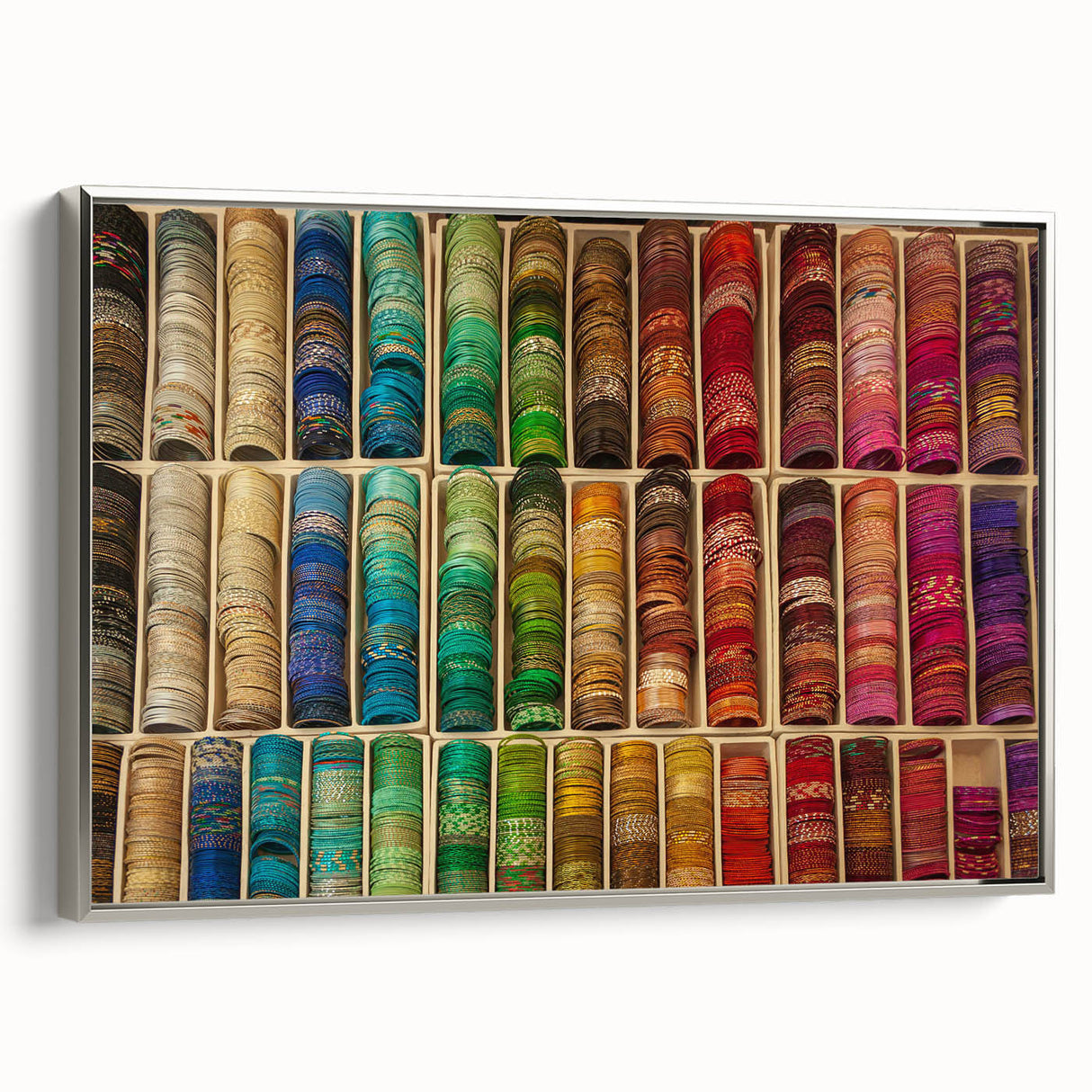 Landscape art painting of a vintage French scenery in colorful hues on a black framed canvas, ideal for living room decor.