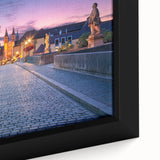 Black wall art depicting a textured Bavarian landscape on a large framed canvas, featuring colorful art elements.