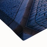 Black and white landscape art painting of Bavarian scenery on large stretched canvas, suitable for bedroom decor.