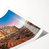 Extra large rolled print of Athens featuring line art flowers in muted earth tones, ideal for large living room wall art.