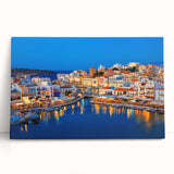 Black and white photograph of Crete, Greece on large stretched canvas, ideal for kitchen wall art.