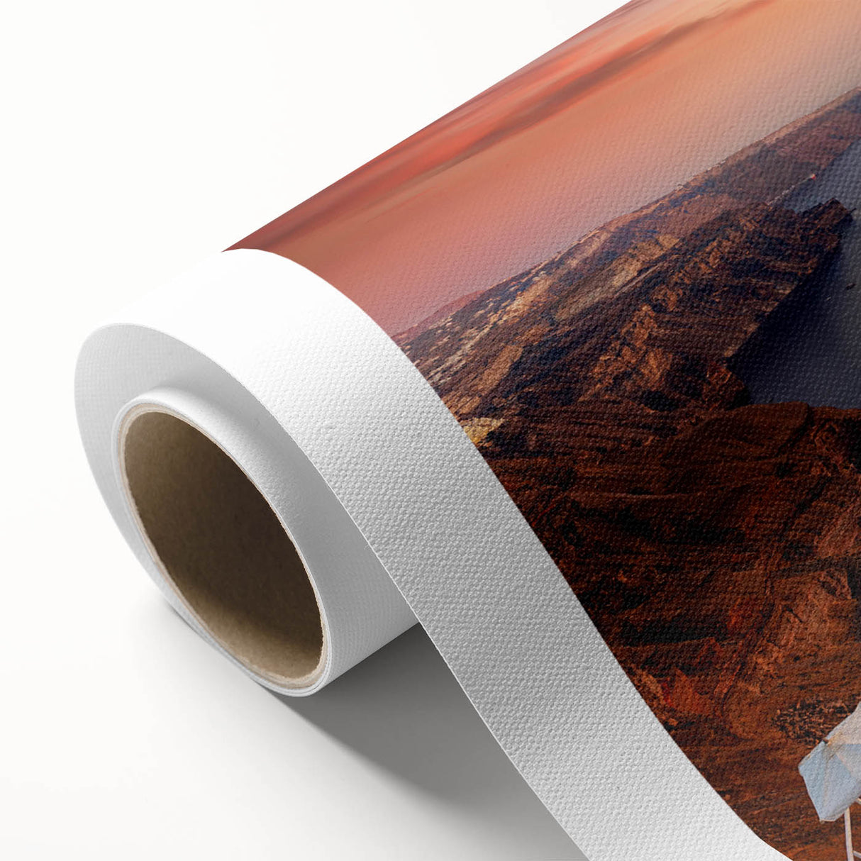 Art deco poster of Santorini with blue and white tones on rolled canvas, ideal for nursery wall art or dining room.