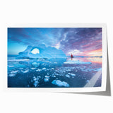 Rolled print of a Greenland landscape with lush greenery, suitable as extra large wall art for dining rooms.