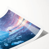 Extra large wall art featuring line art flowers on a rolled print, in muted green tones, ideal for large living room decor.