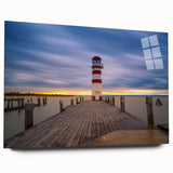 Large acrylic print of an abstract European scenery in muted earth tones, ideal for bedroom or dining room art.